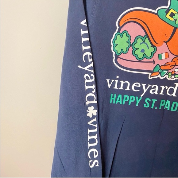 Vineyard Vines St. Paddy's Day Long Sleeve Shirt Navy Women’s XXS - Picture 4 of 8